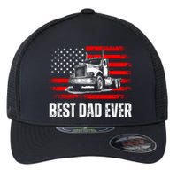 Best Dad Ever Flag Truck Dad Trucker Dad Best Trucking Dad Flexfit Unipanel Trucker Cap