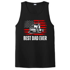 Best Dad Ever Flag Truck Dad Trucker Dad Best Trucking Dad PosiCharge Competitor Tank