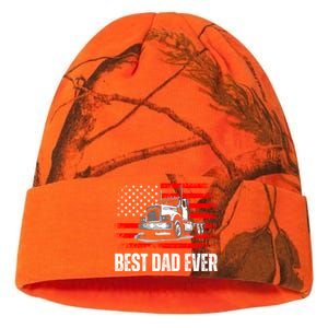 Best Dad Ever Flag Truck Dad Trucker Dad Best Trucking Dad Kati Licensed 12" Camo Beanie