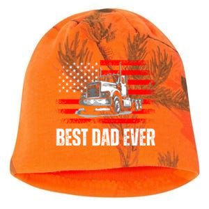 Best Dad Ever Flag Truck Dad Trucker Dad Best Trucking Dad Kati - Camo Knit Beanie