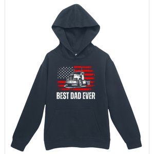 Best Dad Ever Flag Truck Dad Trucker Dad Best Trucking Dad Urban Pullover Hoodie