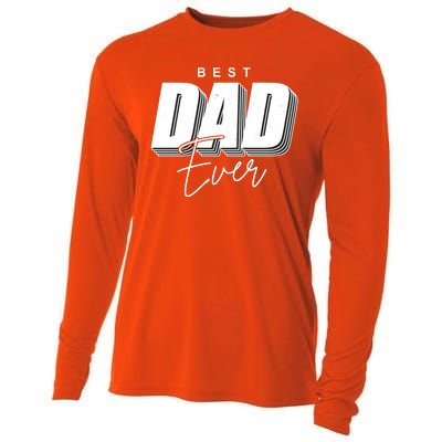 Best Dad Ever Retro Gift Cooling Performance Long Sleeve Crew