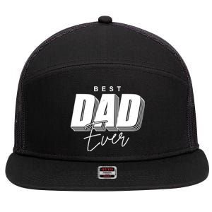 Best Dad Ever Retro Gift 7 Panel Mesh Trucker Snapback Hat