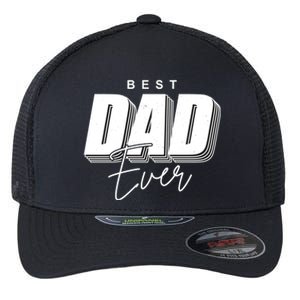 Best Dad Ever Retro Gift Flexfit Unipanel Trucker Cap