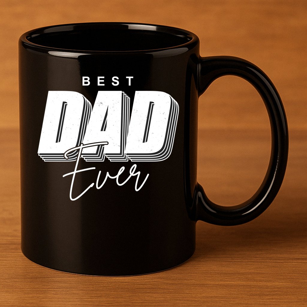 Best Dad Ever Retro Gift 11oz C Handle Ceramic Mug