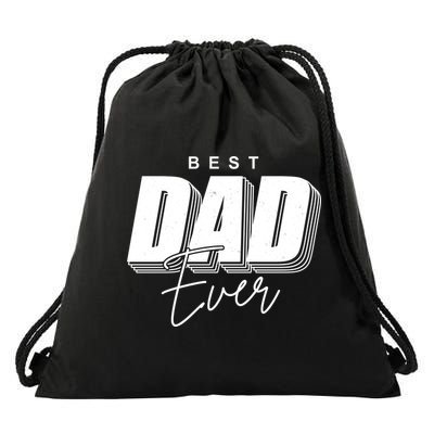 Best Dad Ever Retro Gift Drawstring Bag