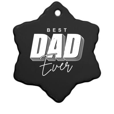 Best Dad Ever Retro Gift Ceramic Star Ornament