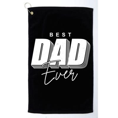 Best Dad Ever Retro Gift Golf Towel