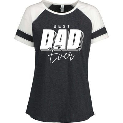 Best Dad Ever Retro Gift Enza Ladies Jersey Colorblock Tee