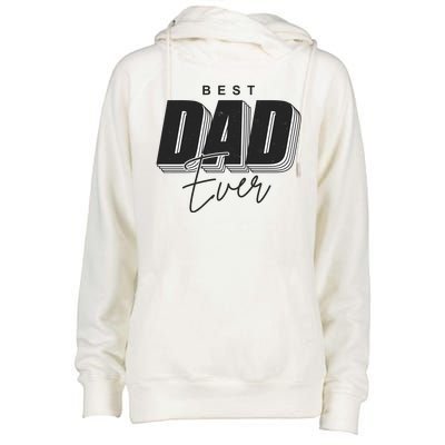 Best Dad Ever Retro Gift Womens Funnel Neck Pullover Hood