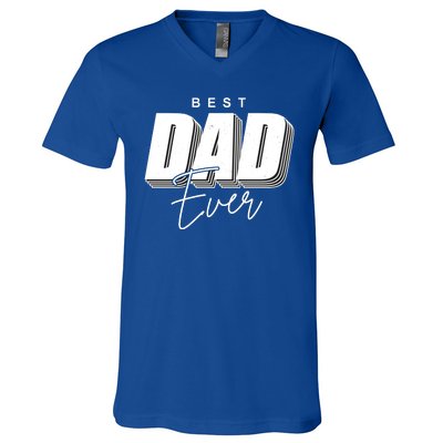 Best Dad Ever Retro Gift V-Neck T-Shirt