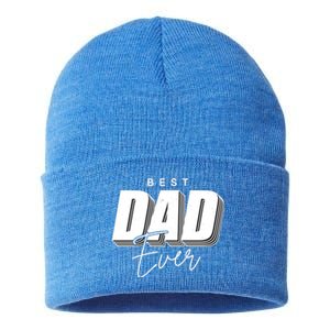 Best Dad Ever Retro Gift Sustainable Knit Beanie