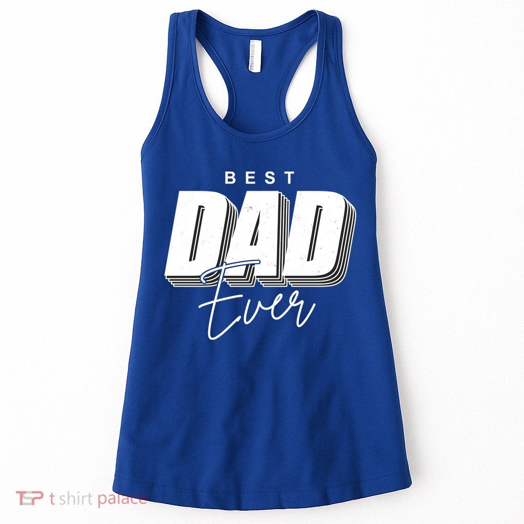 Best Dad Ever Retro Gift Women's Racerback Tank