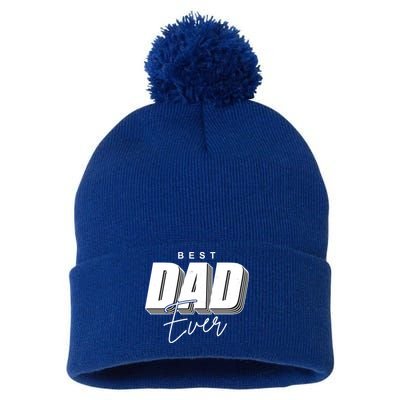Best Dad Ever Retro Gift Pom Pom 12in Knit Beanie