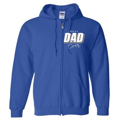 Best Dad Ever Retro Gift Full Zip Hoodie