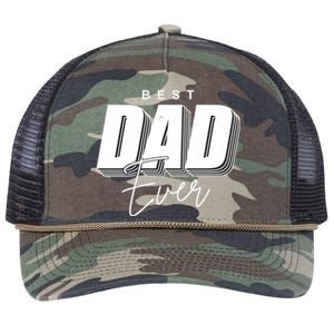 Best Dad Ever Retro Gift Retro Rope Trucker Hat Cap