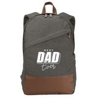 Best Dad Ever Retro Gift Cotton Canvas Backpack