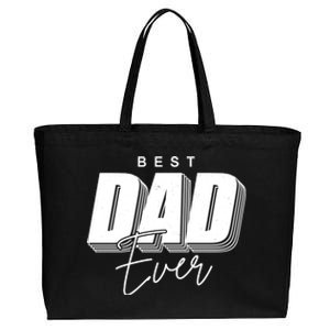 Best Dad Ever Retro Gift Cotton Canvas Jumbo Tote