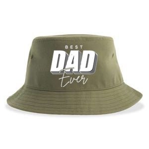 Best Dad Ever Retro Gift Sustainable Bucket Hat