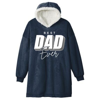 Best Dad Ever Retro Gift Hooded Wearable Blanket