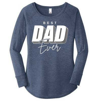 Best Dad Ever Retro Gift Women's Perfect Tri Tunic Long Sleeve Shirt