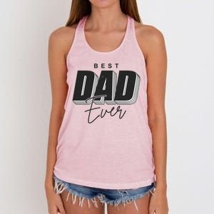 Best Dad Ever Retro Gift Women's Knotted Racerback Tank