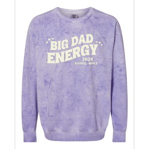 Big Dad Energy Tim Walz Waltz 2024 Colorblast Crewneck Sweatshirt