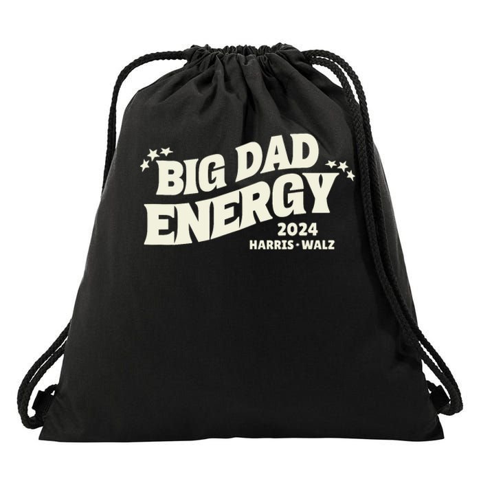 Big Dad Energy Tim Walz Waltz 2024 Drawstring Bag