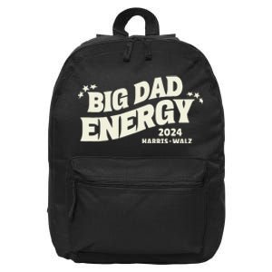 Big Dad Energy Tim Walz Waltz 2024 16 in Basic Backpack