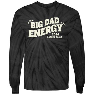 Big Dad Energy Tim Walz Waltz 2024 Tie-Dye Long Sleeve Shirt