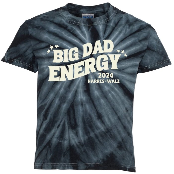 Big Dad Energy Tim Walz Waltz 2024 Kids Tie-Dye T-Shirt