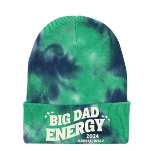 Big Dad Energy Tim Walz Waltz 2024 Tie Dye 12in Knit Beanie