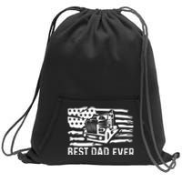 Best Dad Ever Flag Truck Dad Trucker Dad Best Trucking Dad Sweatshirt Cinch Pack Bag