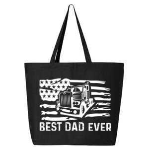 Best Dad Ever Flag Truck Dad Trucker Dad Best Trucking Dad 25L Jumbo Tote