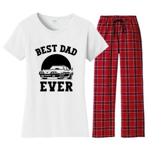 Best Dad Ever Car Lover Father Shirts Women's Flannel Pajama Set