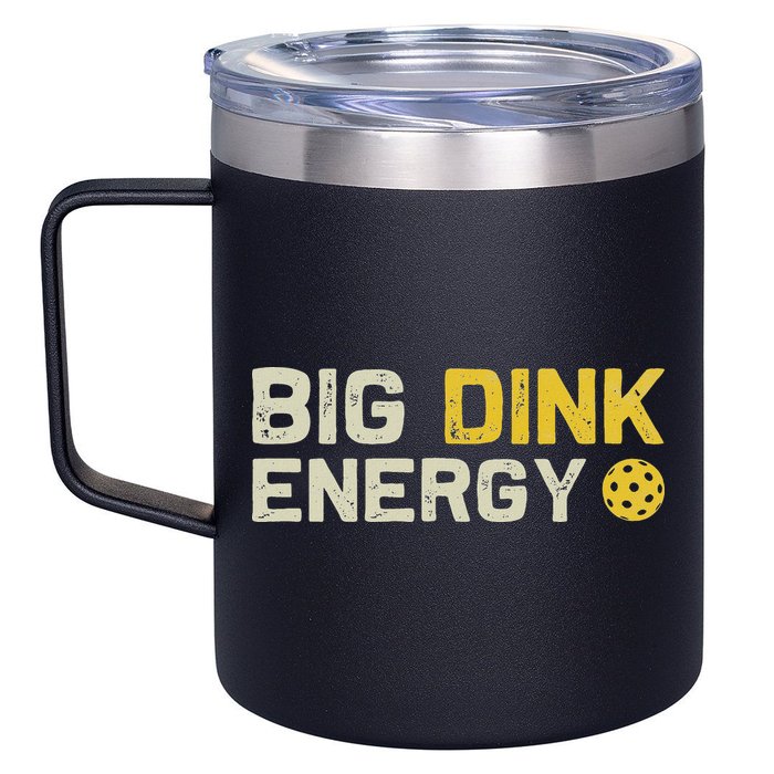 Big Dink Energy Pickleball Funny Dinking Pickle Ball Lover 12oz Stainless Steel Coffee Mug