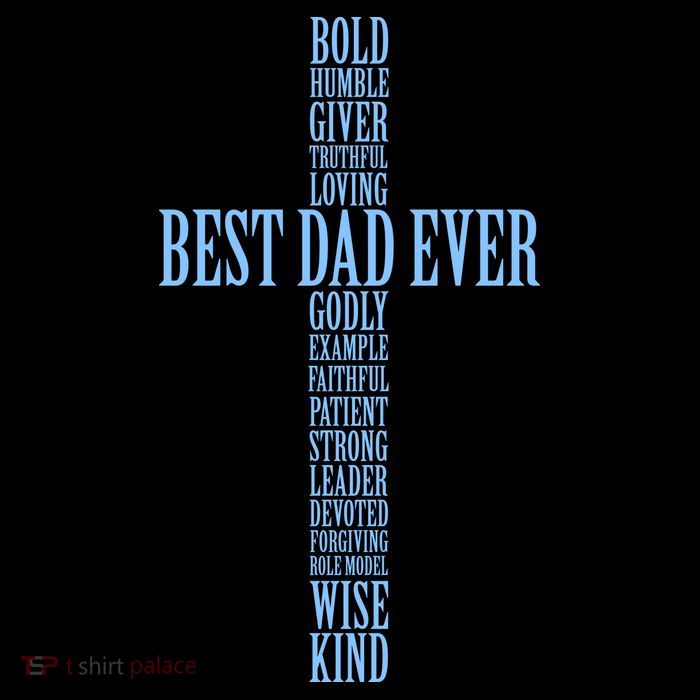 Best Dad Ever Positve Words Cross Button