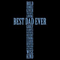 Best Dad Ever Positve Words Cross 7-Panel Snapback Hat