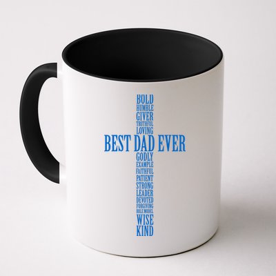 Best Dad Ever Positve Words Cross Mug