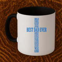 Best Dad Ever Positve Words Cross Mug
