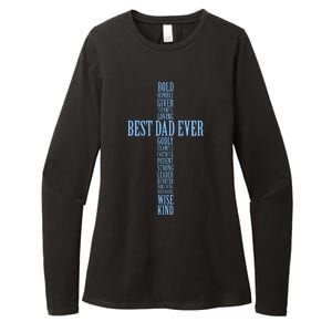 Best Dad Ever Positve Words Cross Womens CVC Long Sleeve Shirt