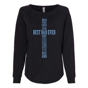 Best Dad Ever Positve Words Cross Womens California Wash Sweatshirt