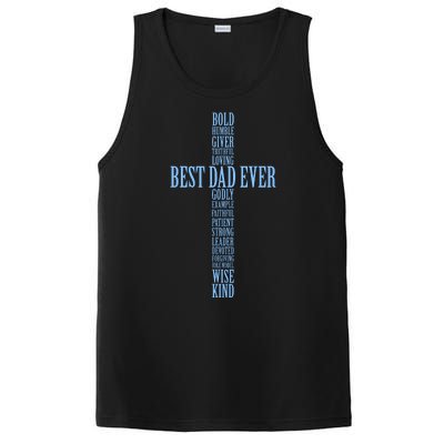 Best Dad Ever Positve Words Cross PosiCharge Competitor Tank