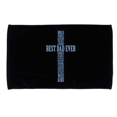 Best Dad Ever Positve Words Cross Microfiber Hand Towel