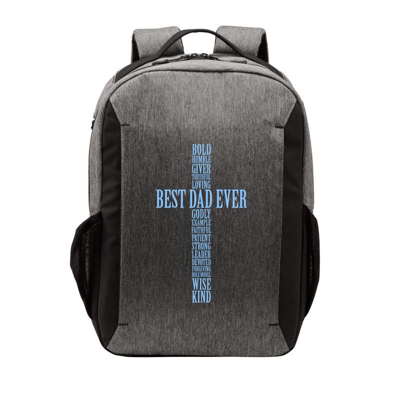 Best Dad Ever Positve Words Cross Vector Backpack