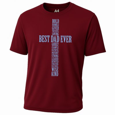 Best Dad Ever Positve Words Cross Performance Shirt