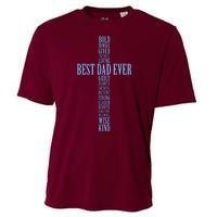 Best Dad Ever Positve Words Cross Cooling Performance Crew T-Shirt