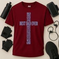 Best Dad Ever Positve Words Cross Performance Shirt