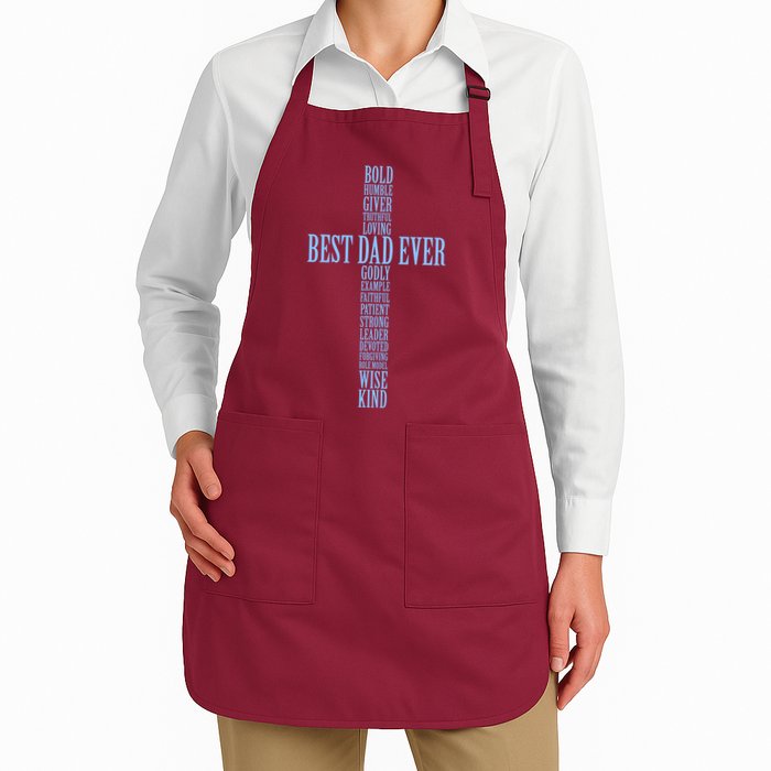 Best Dad Ever Positve Words Cross Apron