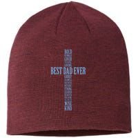 Best Dad Ever Positve Words Cross Sustainable Beanie